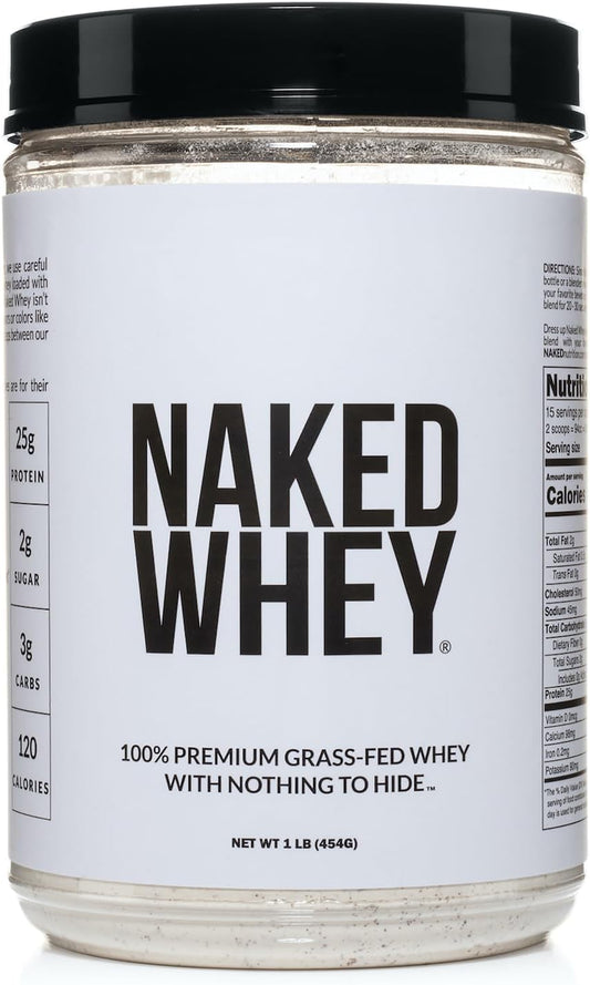 Naked Whey 1Lb - Only 1 Ingredient, Grass Fed Whey Protein Powder