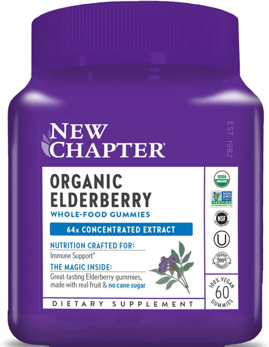 New Chapter Elderberry Gummies for Adults & Kids (2+) - 60 count