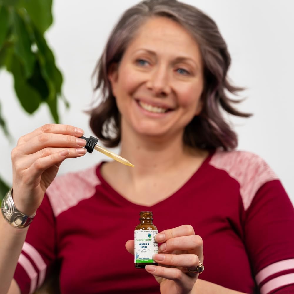 Seeking Health Vitamin A Drops - Eye & Skin Health Supplement - 1 fl oz, 750 mcg