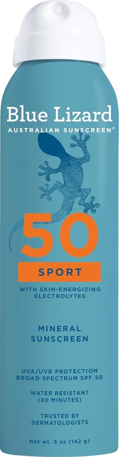 BLUE LIZARD Sport Mineral Sunscreen Spray SPF 50+ - 5 fl oz
