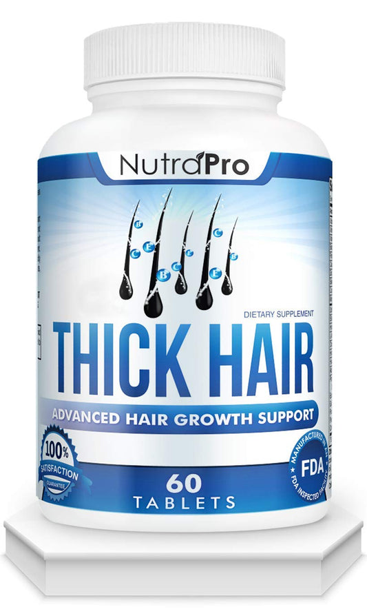Thick Hair Growth Vitamins– Hair Growth Pills With DHT Blocker Stimulates Faster Hair 0Growth- 60 tablets