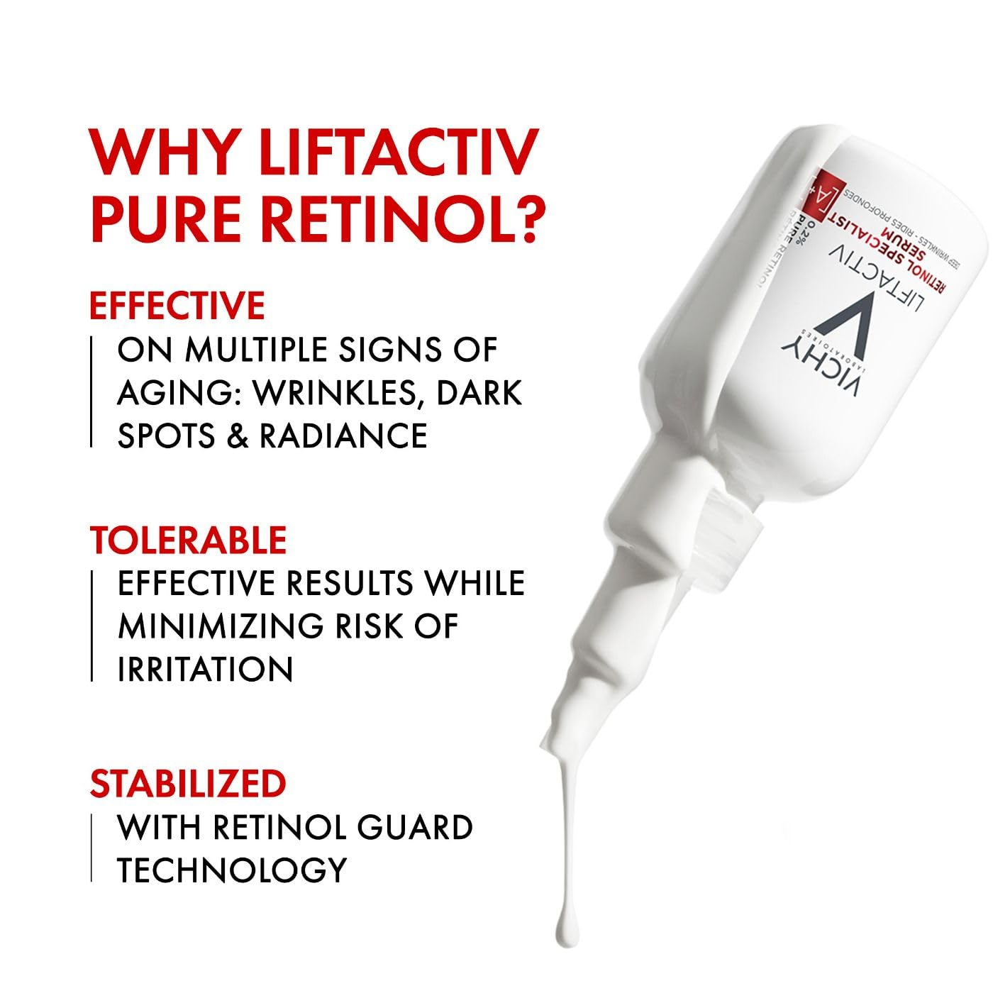 Vichy LiftActiv Pure Retinol Serum for Face  1 Fl. Oz.