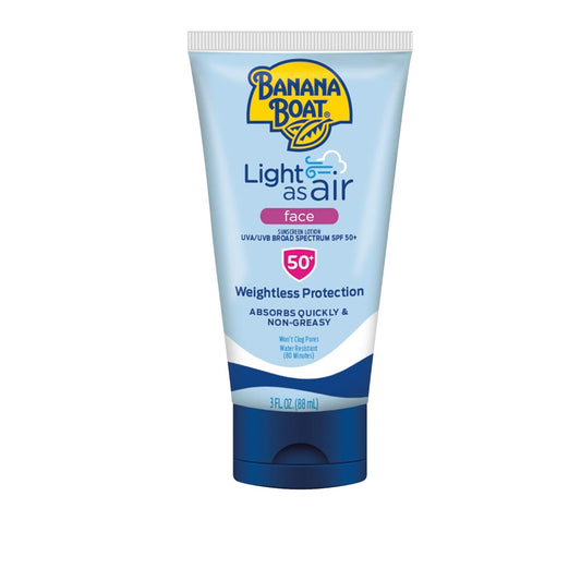 Banana Boat Light As Air Face Sunscreen Lotion SPF 50, 3oz