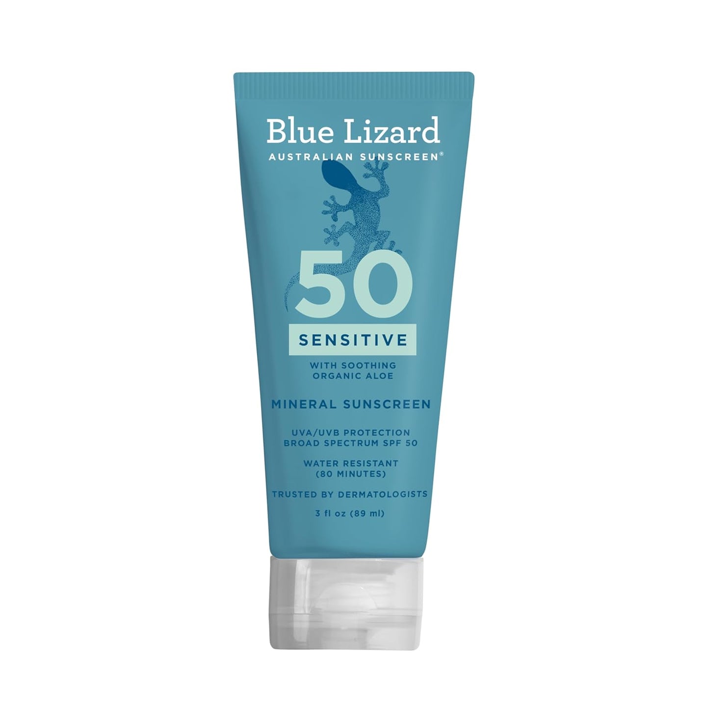 Blue Lizard SENSITIVE Mineral Sunscreen with Zinc Oxide, SPF 50+ - 3 oz.