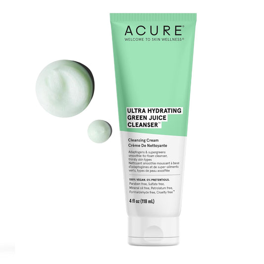 Acure Ultra Hydrating Green Juice Face Cleanser -4 fl oz
