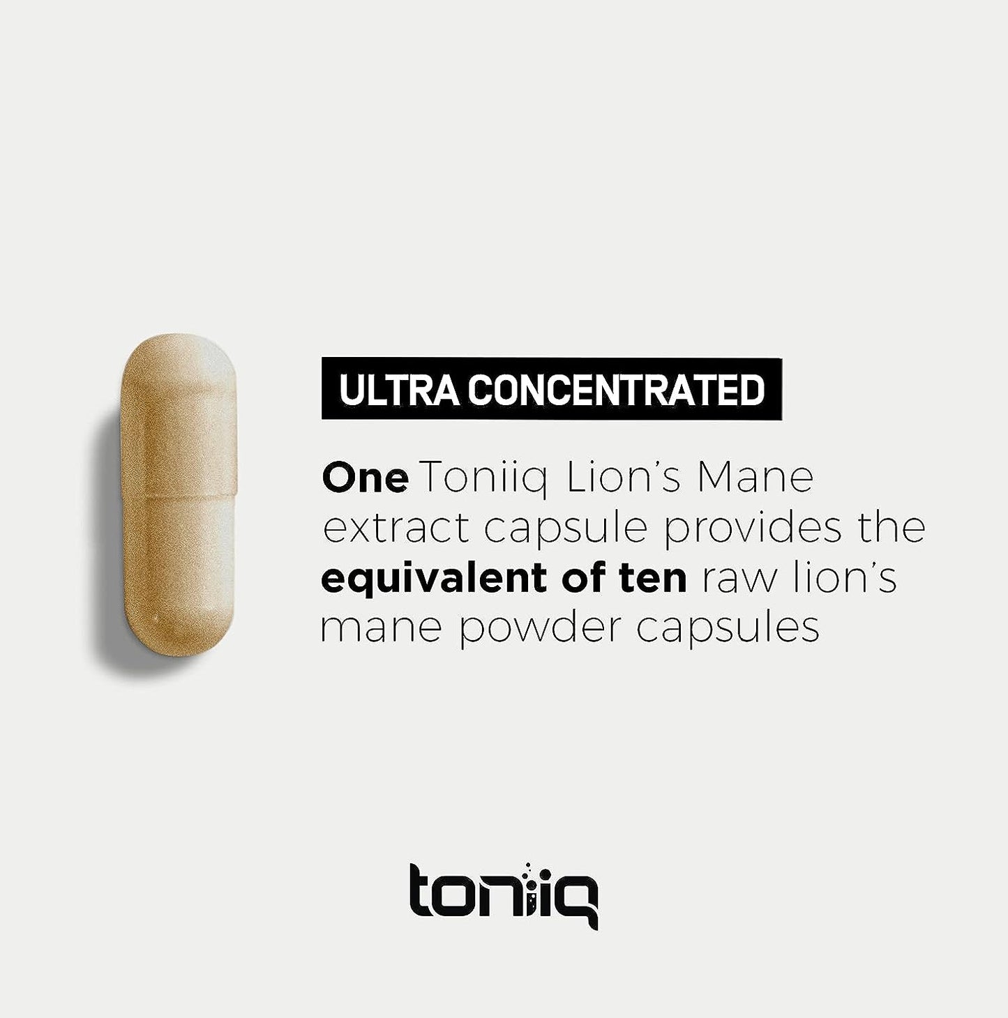 Toniiq 18,000mg 10x Concentrated Ultra High Strength Extract -120 Veggie Capsules