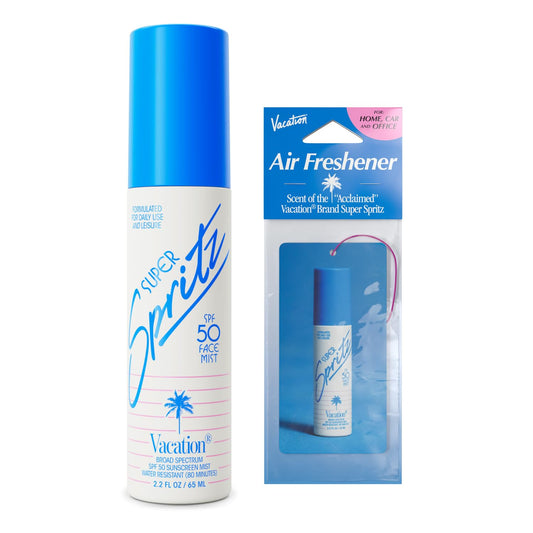 Vacation Super Spritz SPF 50 Face Mist & Air Freshener Bundle,2.2 Fl. Oz.