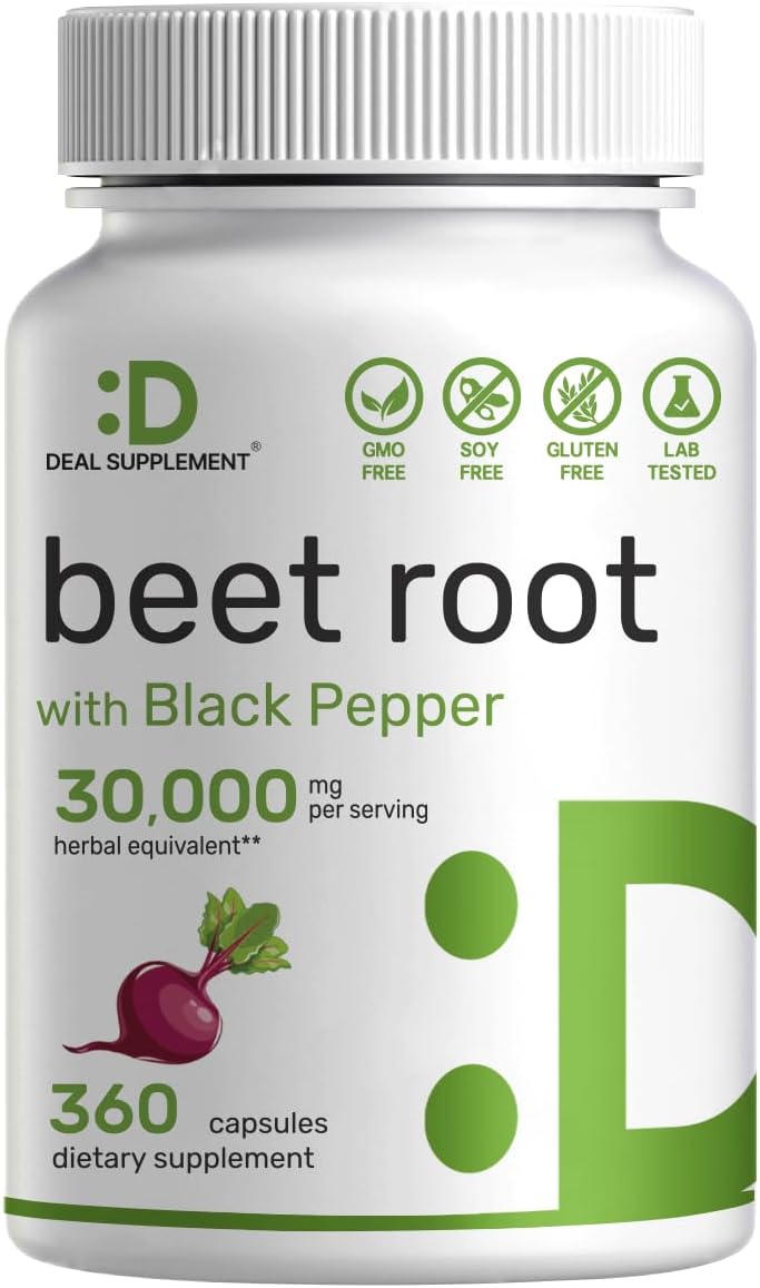 Beet Root with Black Pepper 360 capsules