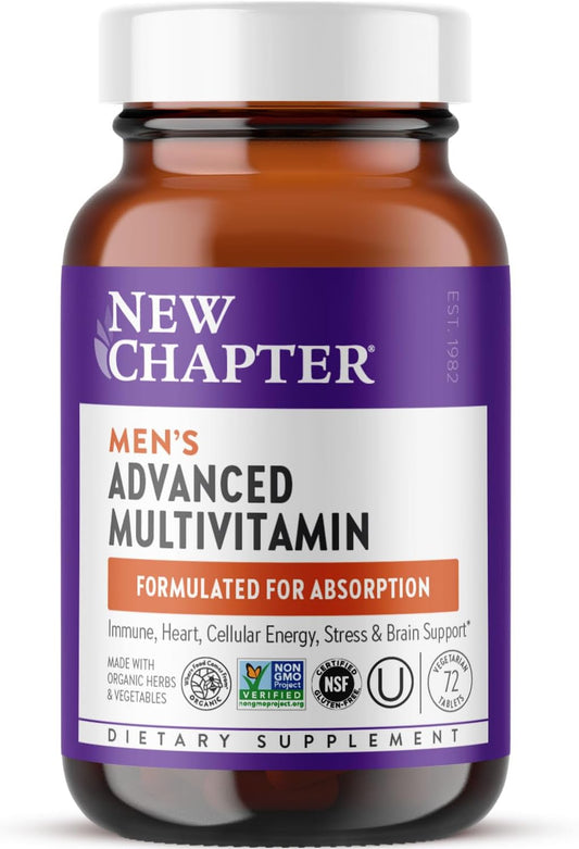 New Chapter Men's Multivitamin Advanced Formula for Stress - 72 count
