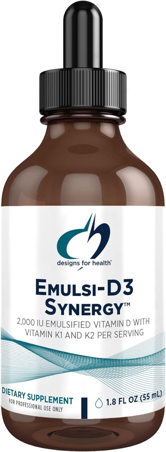 Designs for Health Emulsi-D3 Synergy 2000 IU Vitamin D Liquid  1.8oz