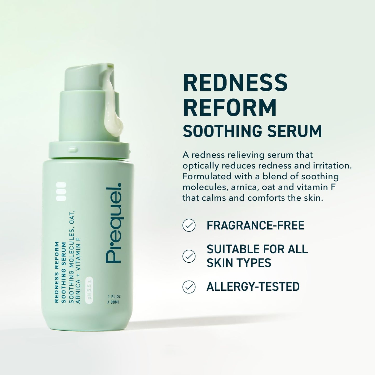 Prequel Skin Redness Reform, Calming Serum for Face -1 fl oz