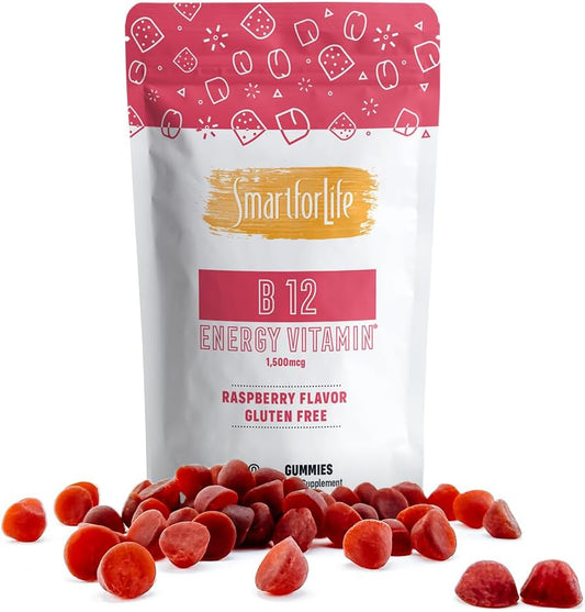 Smart  of life B12 Gummy Vitamins  - Raspberry Flavor - 60 Count