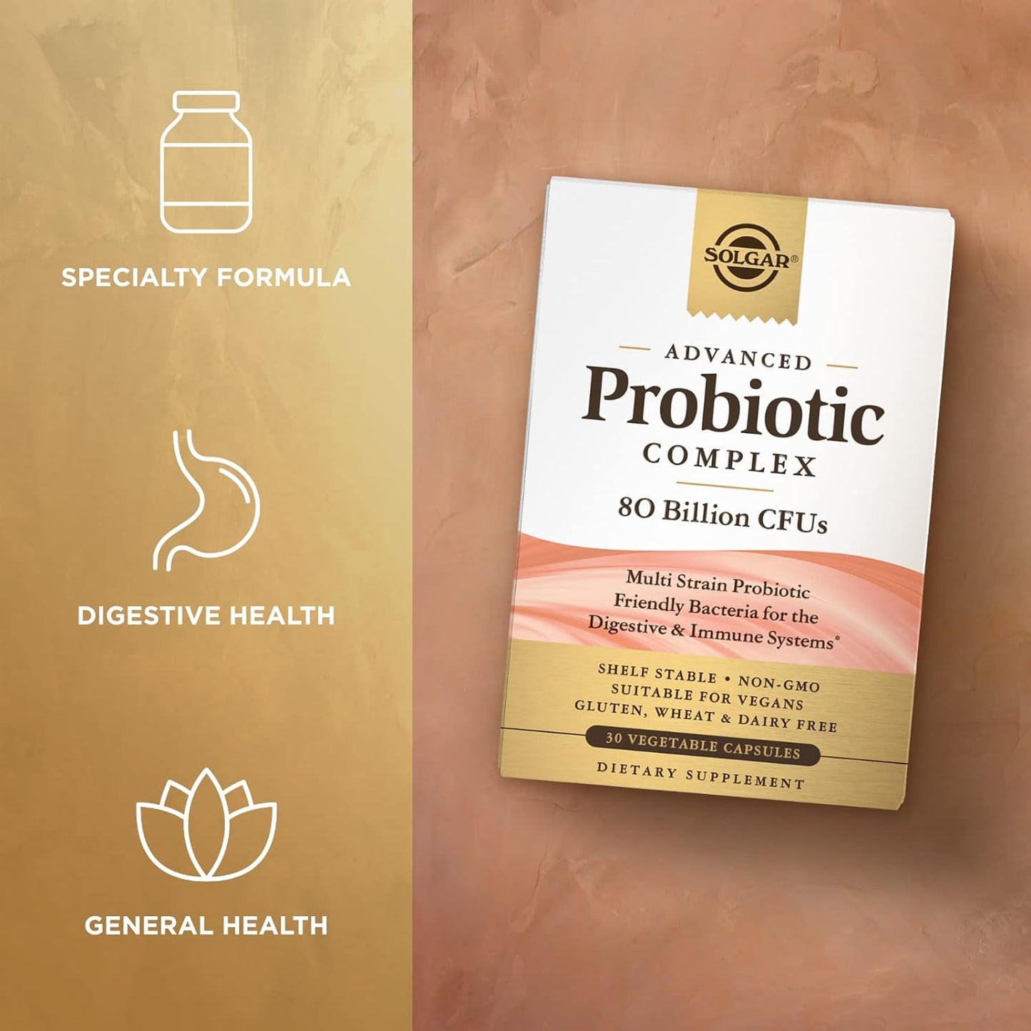 Solgar Advanced Probiotic Complex, 30 Vegetable Capsules