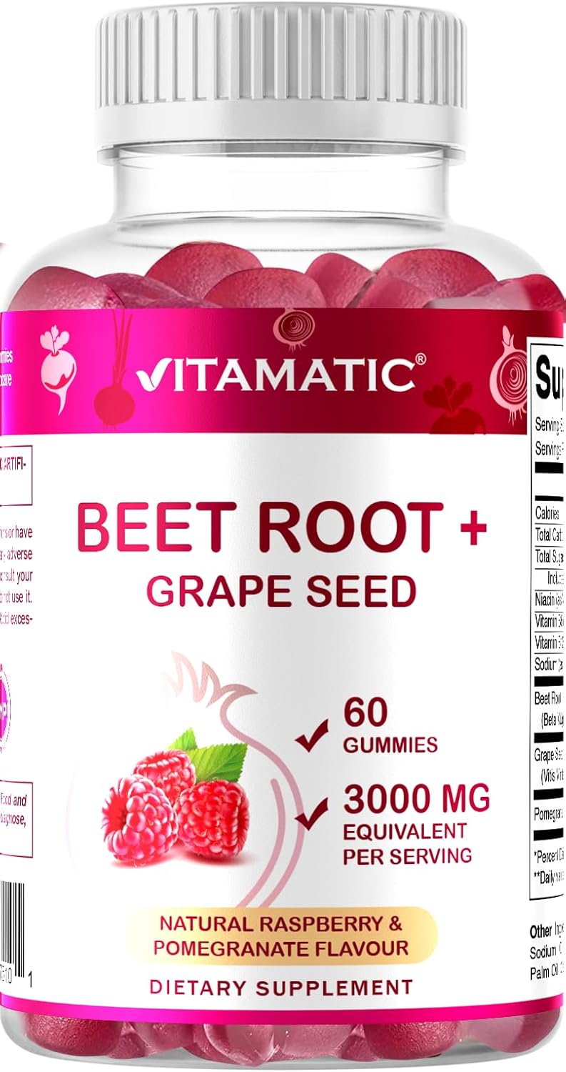 Vitamatic Beet Root Gummies 3000mg  - 60 count