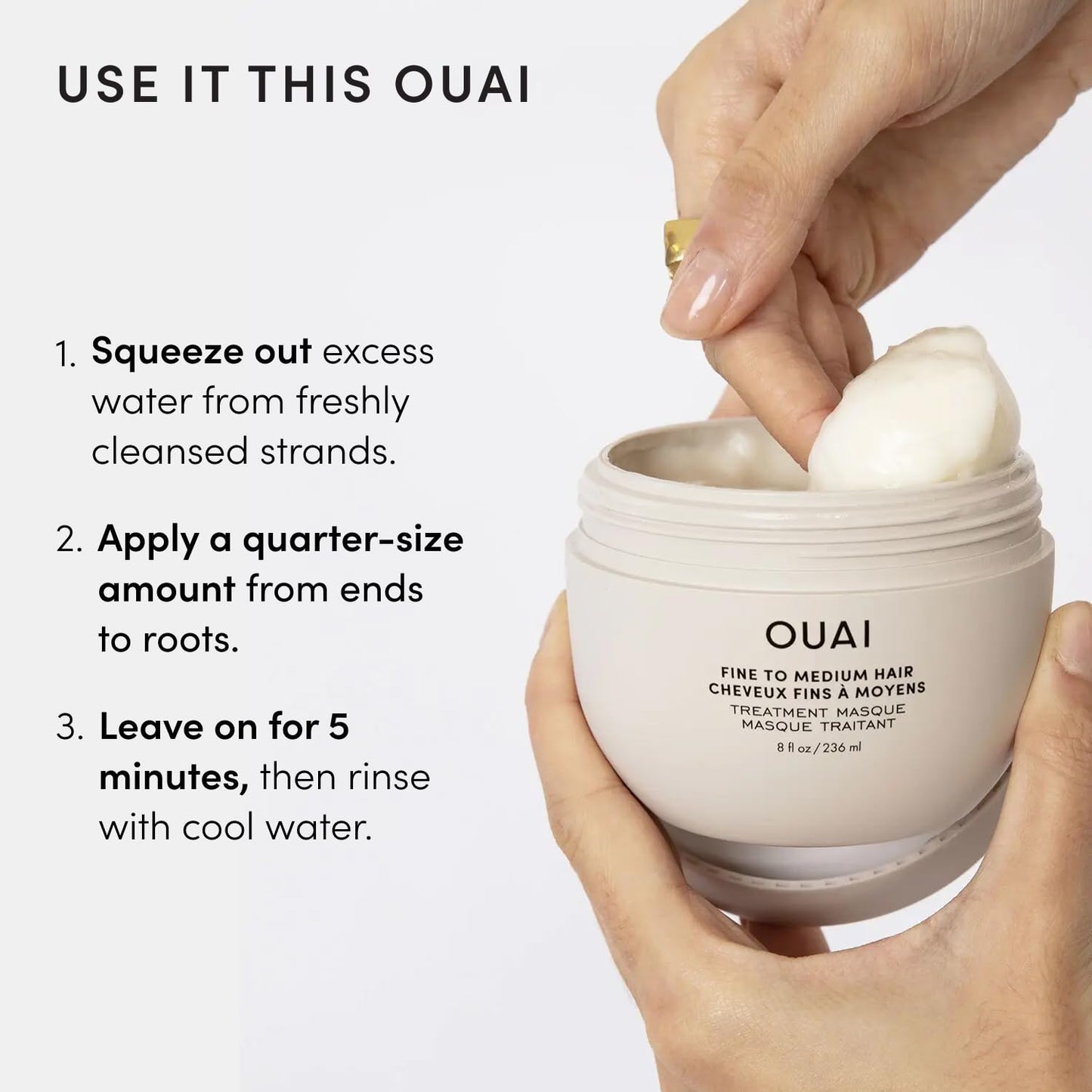 OUAI Fine to Medium Hair Treatment Masque - 3.4 Oz