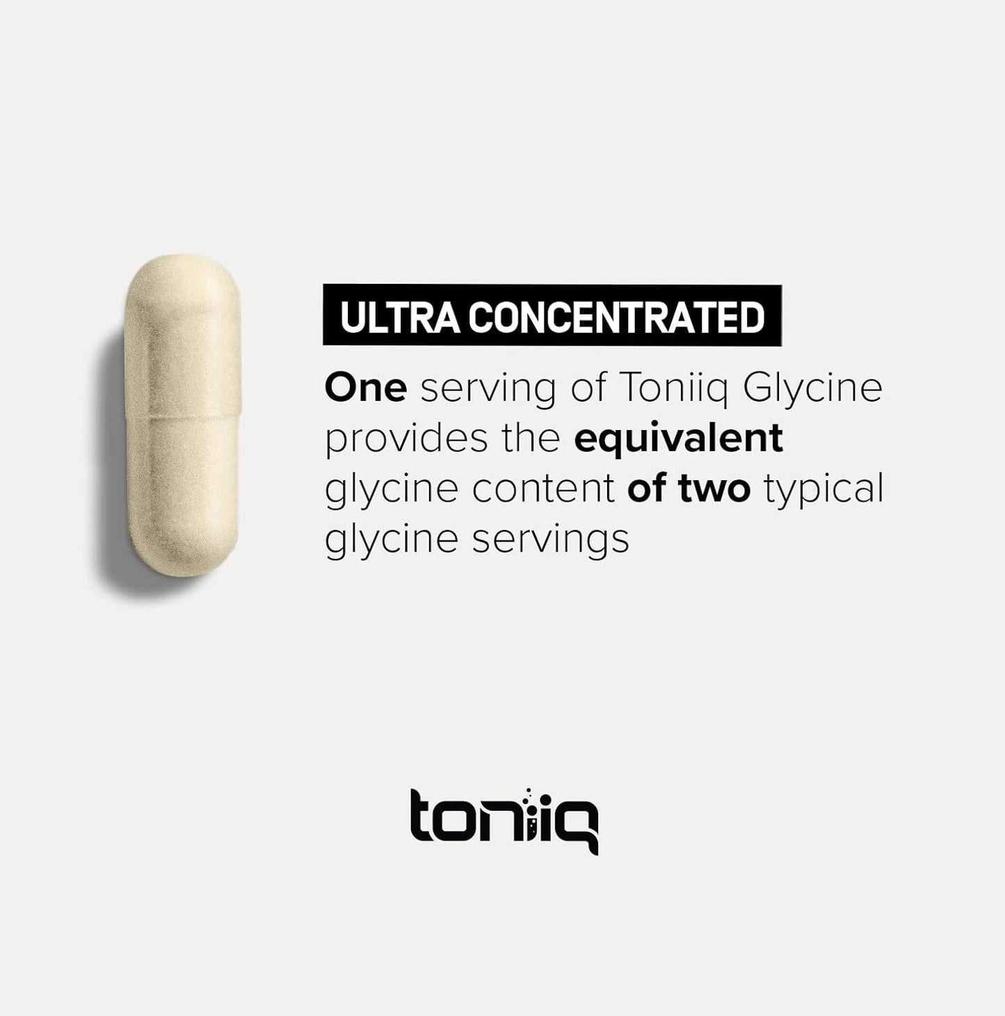 Toniiq 1300mg Glycine Supplements - 240 capsules