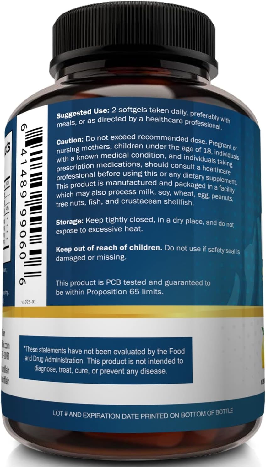 NutriFlair Burpless Omega-3 Fish Oil Supplement 180 softgels
