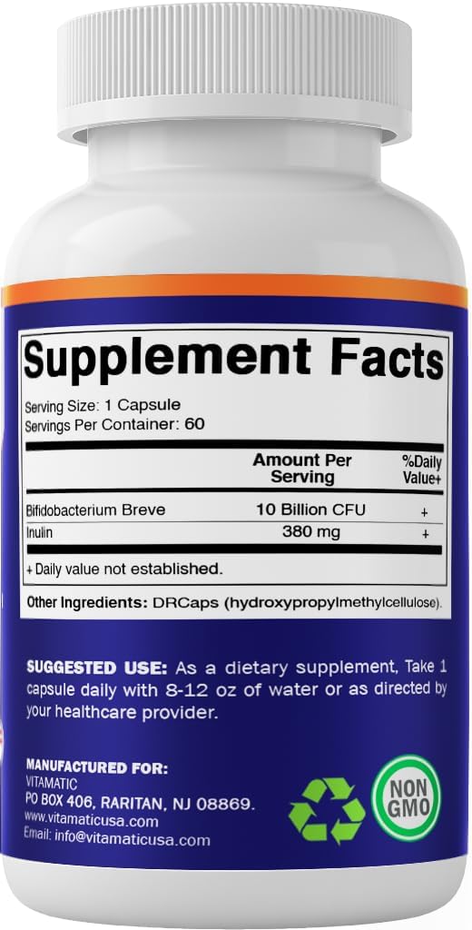 Vitamatic Bifidobacterium Breve - 10B per DR Capsule - 60 Count