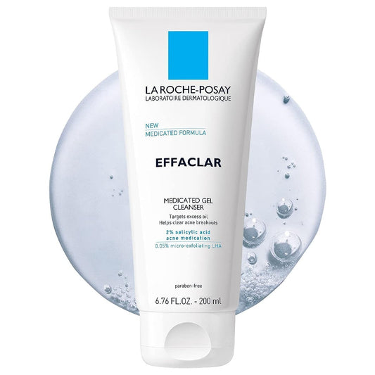 La Roche-Posay Effaclar Medicated Gel Facial Cleanser Foaming Acne Face Wash