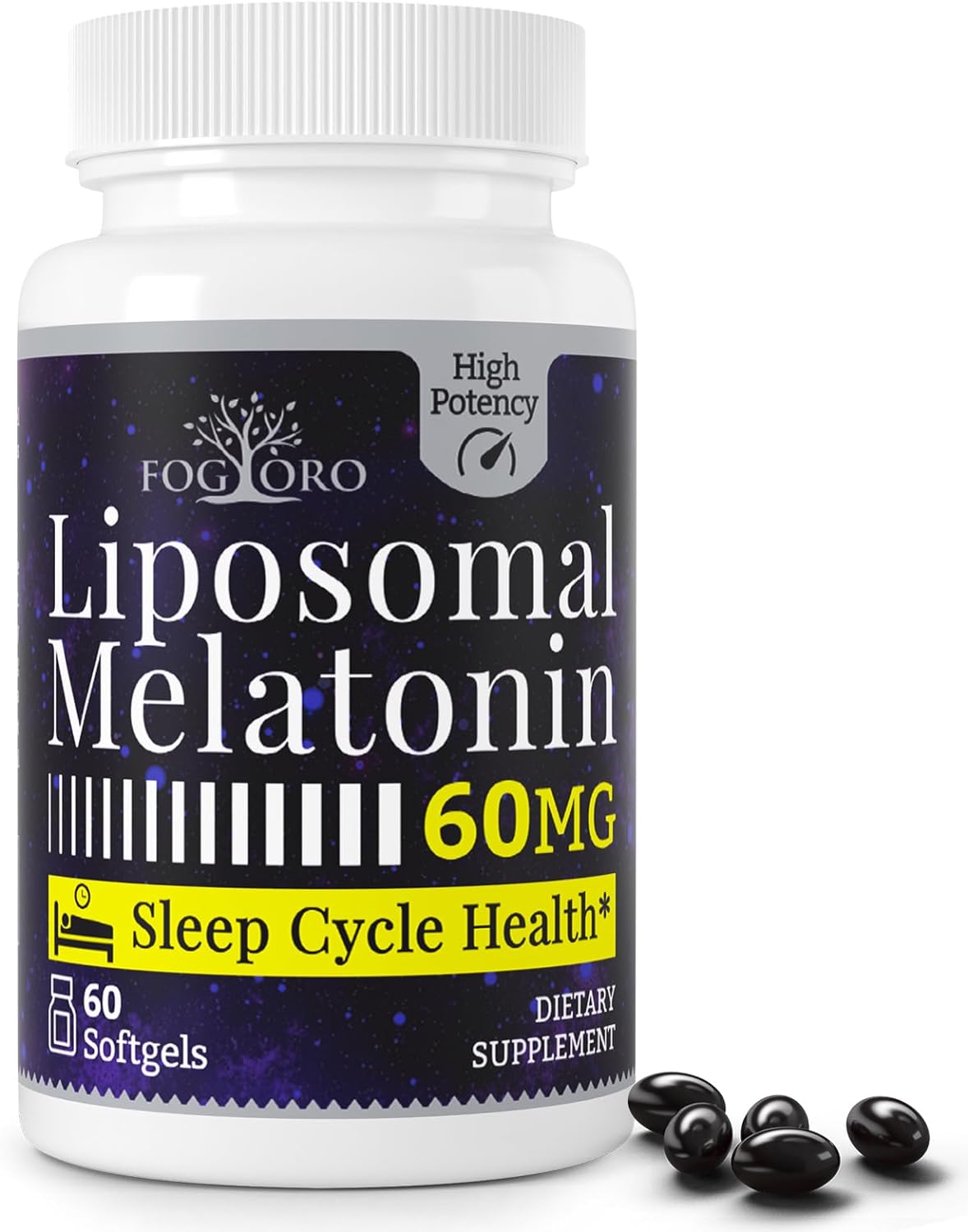 Melatonin 60mg-Fall Asleep Faster, Stay Asleep Longer,High Dose 60 count