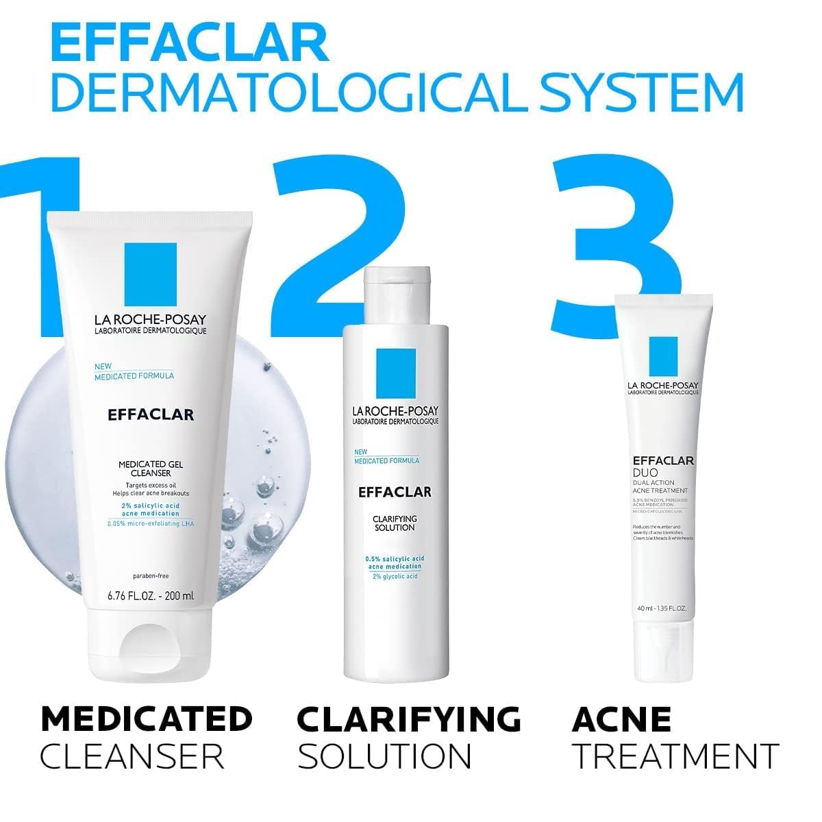 La Roche-Posay Effaclar Medicated Gel Facial Cleanser Foaming Acne Face Wash