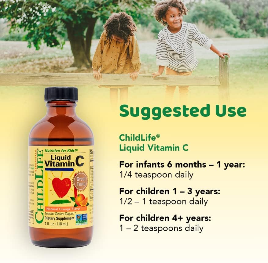 CHILDLIFE ESSENTIALS Liquid Vitamin C  4 Oz Bottle