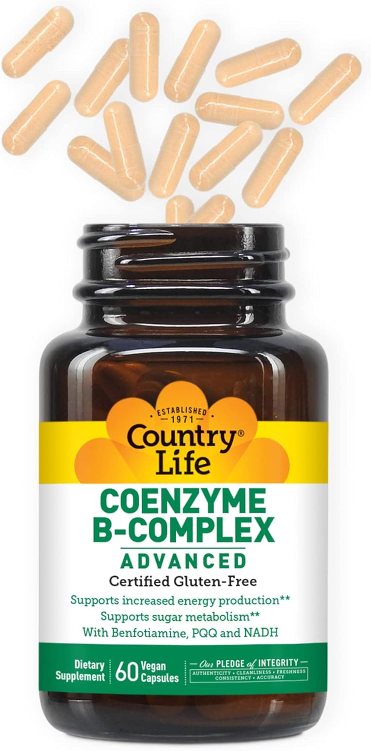 Country Life Coenzyme B Complex Advanced Capsules, 60 Count
