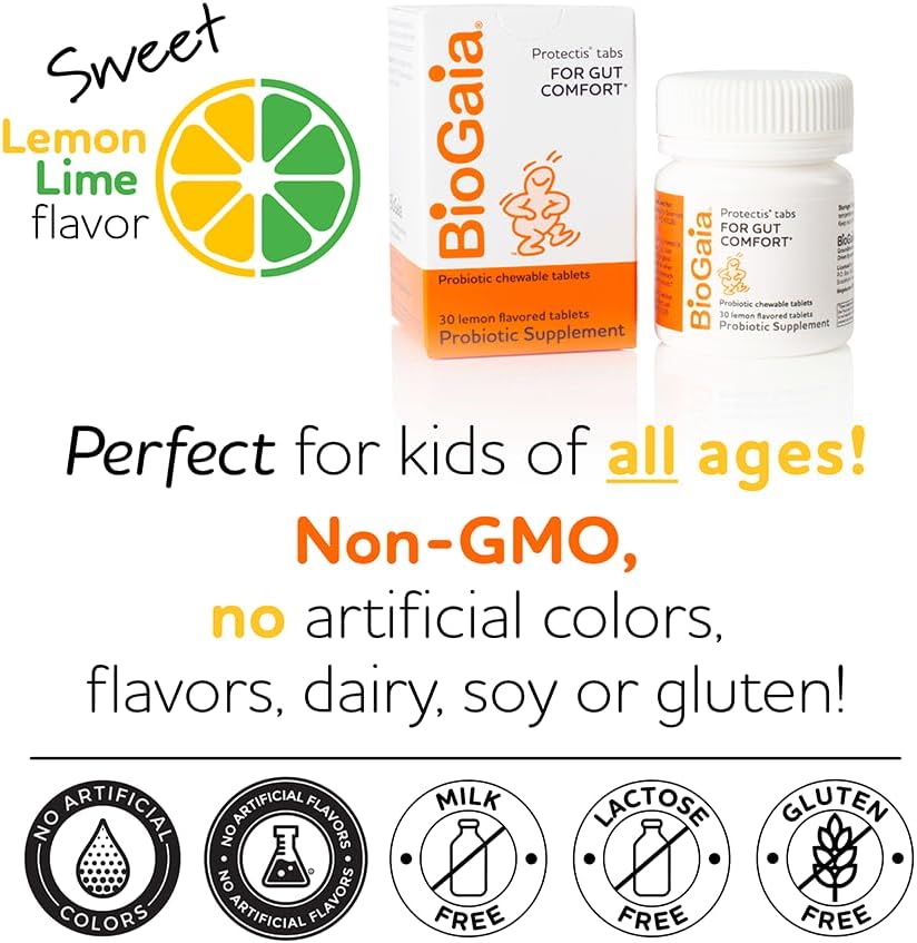 BioGaia Protectis Chewable Tablets for Toddlers, Kids, and  30 Tablets