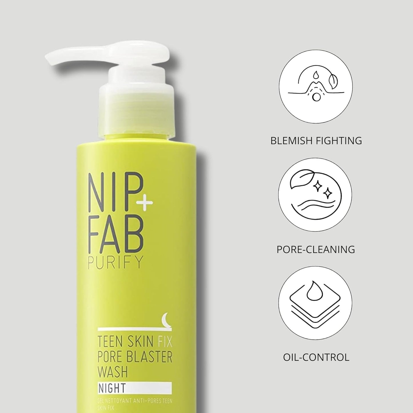 Nip+Fab Teen Skin Fix Pore Blaster Night Face Wash - 4.9 Oz