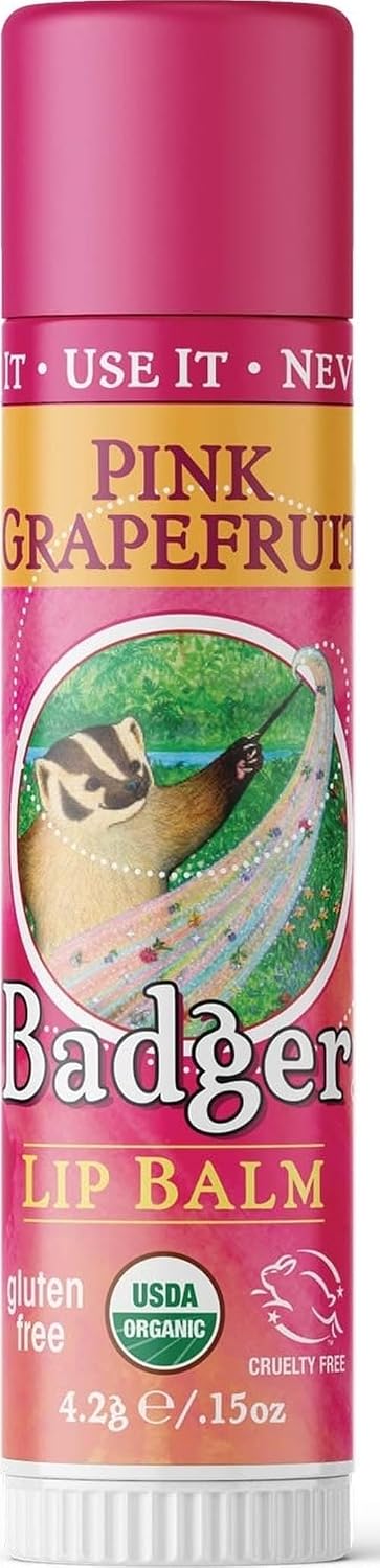 W.s. Badger, Pink Grapefruit Classic Lip Balm, 0.15 Ounce