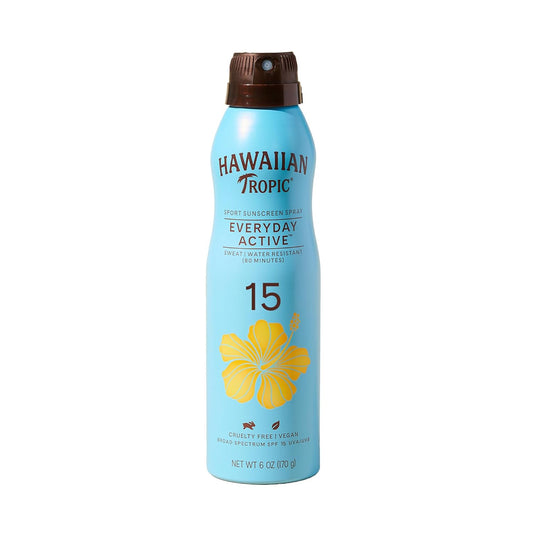 Hawaiian Tropic Everyday Active Clear Spray Sunscreen SPF 15, 6oz