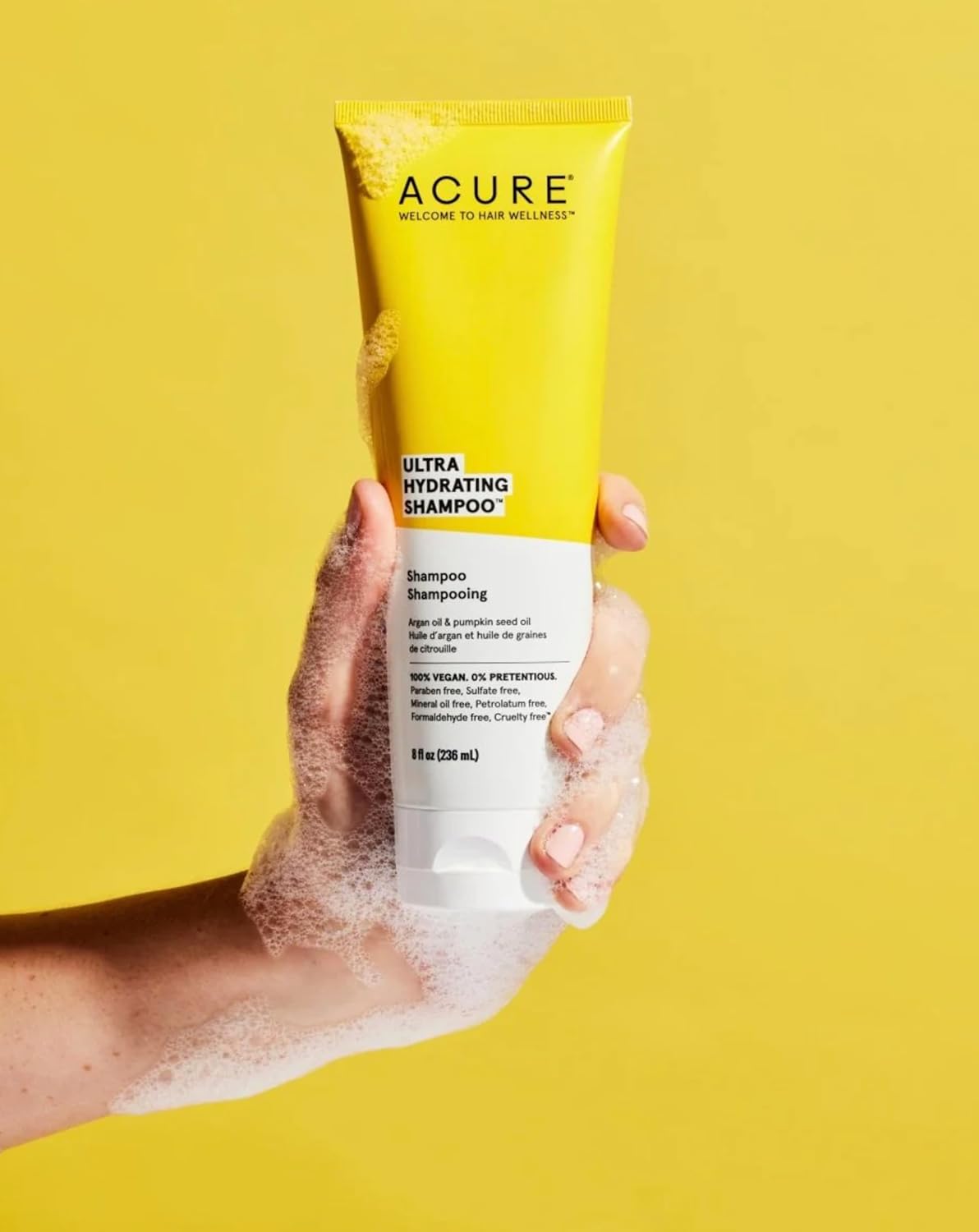 Acure Shampoo 100% Vegan, Ultra Hydrating 8 Fl Oz