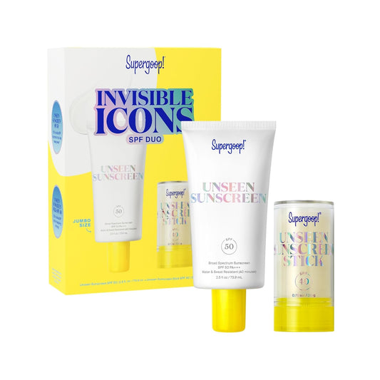 Supergoop! Invisible Icons SPF Set - SPF 50 (2.5 oz) & SPF 40 (0.7 oz)