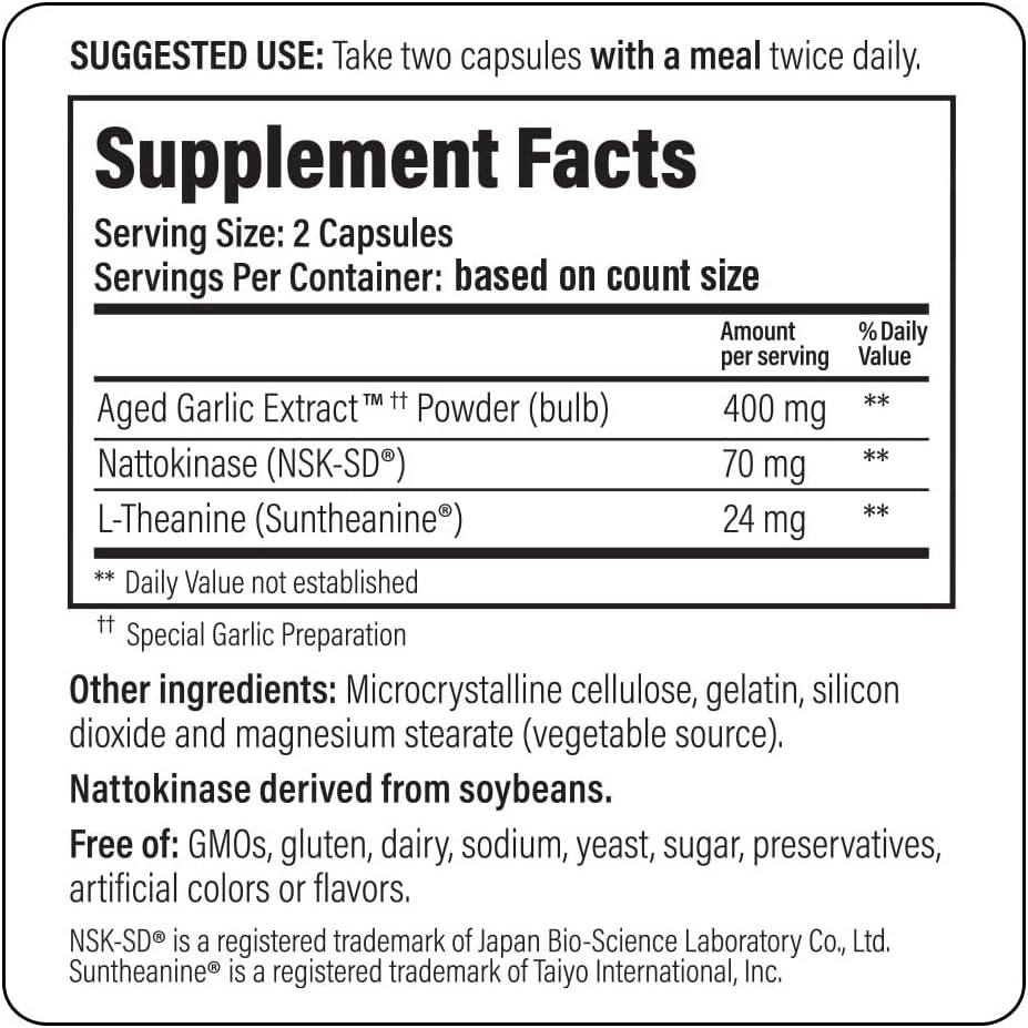 Kyolic Aged Garlic Extract Formula 109, Blood Pressure Health, 160 Capsules