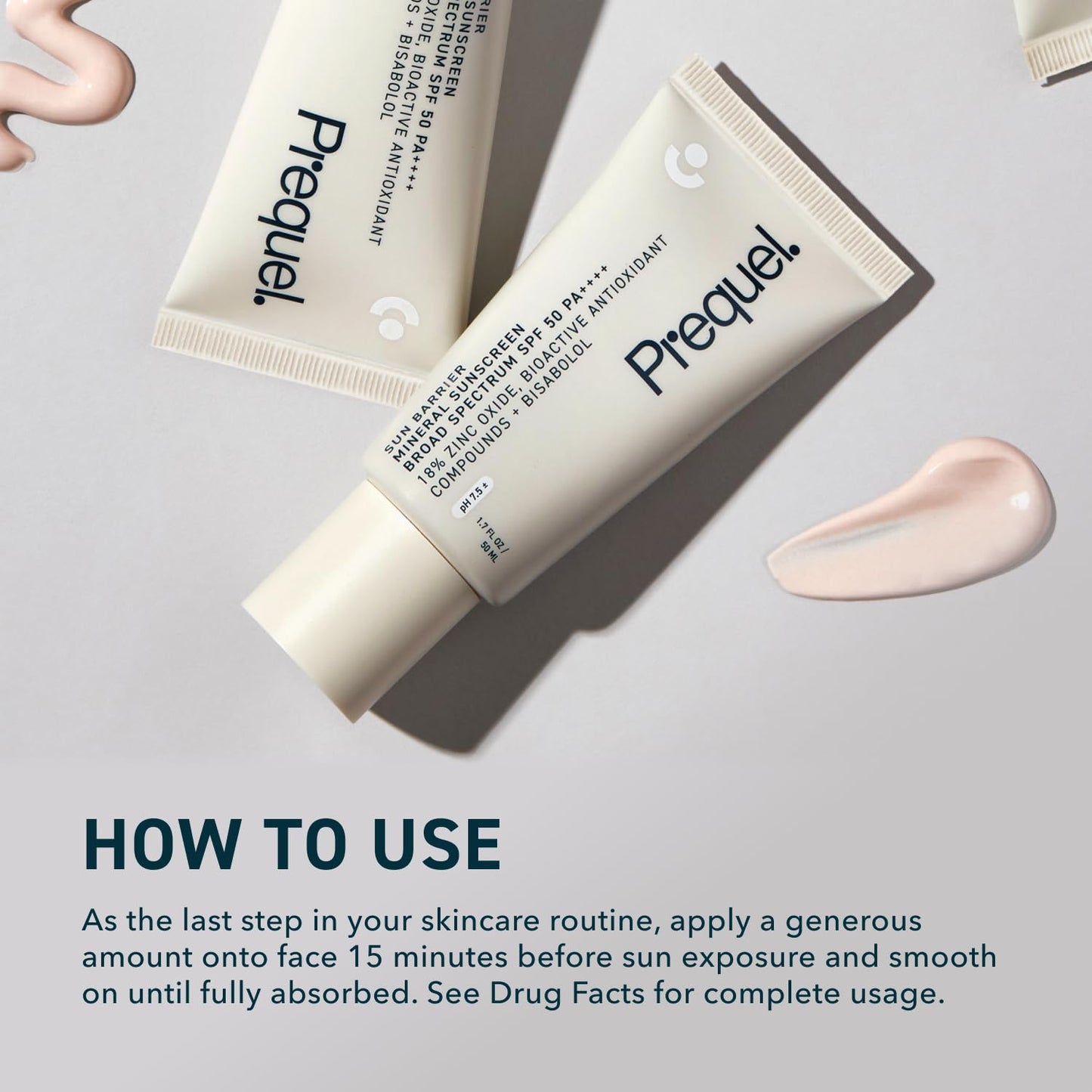 Prequel Skin Sun Barrier Mineral Sunscreen SPF 50. PA++++ - 1.7 oz