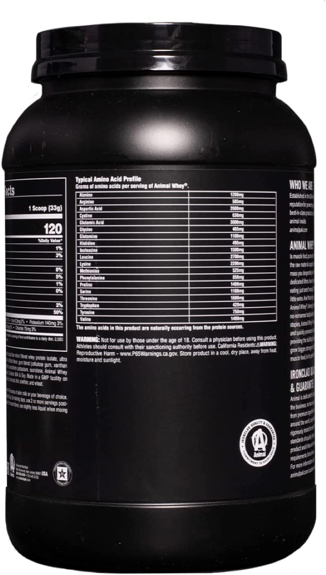Animal, Whey Isolate Whey Protein Powder
