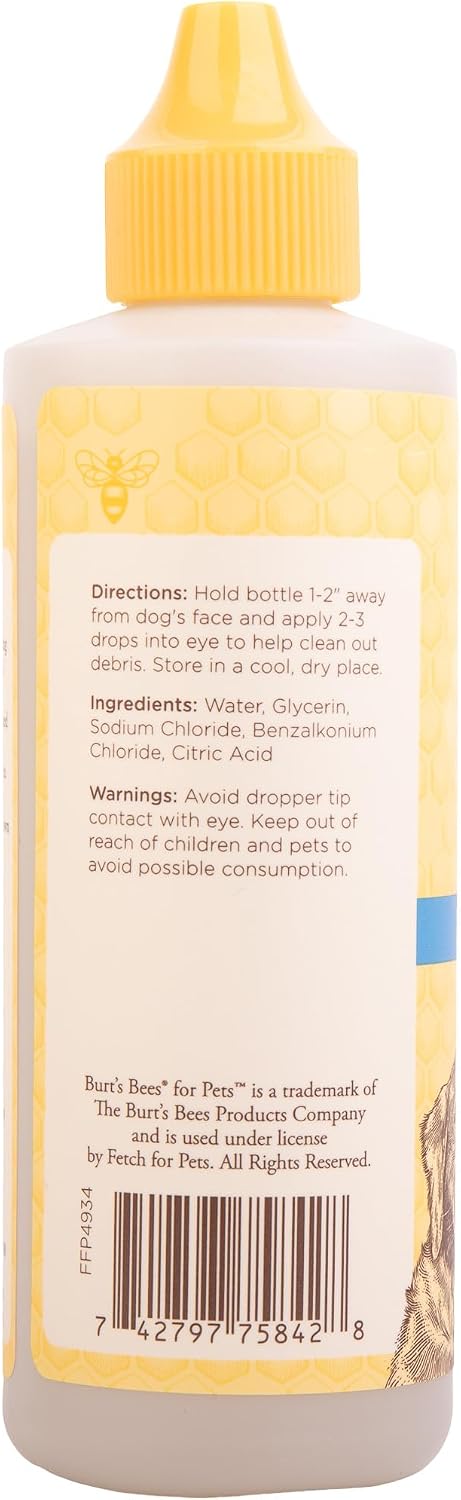 BURT'S BEES FOR PETS Dog Eye Wash with Saline Solution -  4 Fl Oz