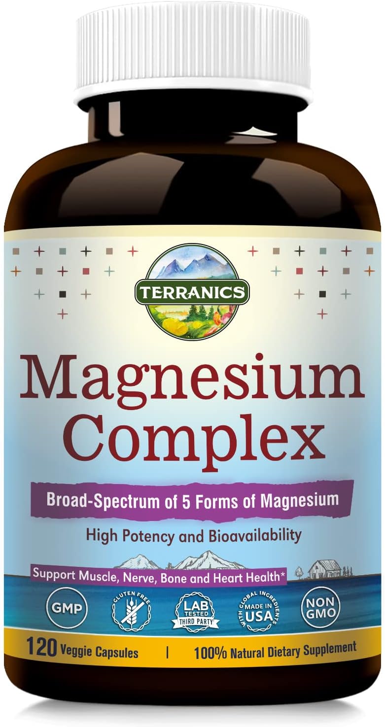 Terranics Magnesium Complex 500mg, 120 Veg Capsules