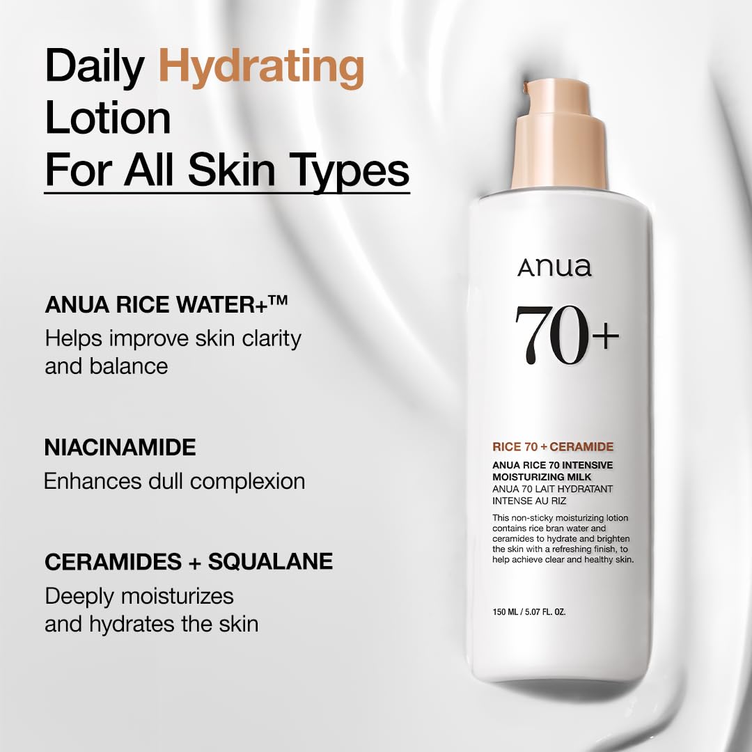 ANUA Rice 70 Intensive Moisturizing Milk - 5.07 fl.oz.