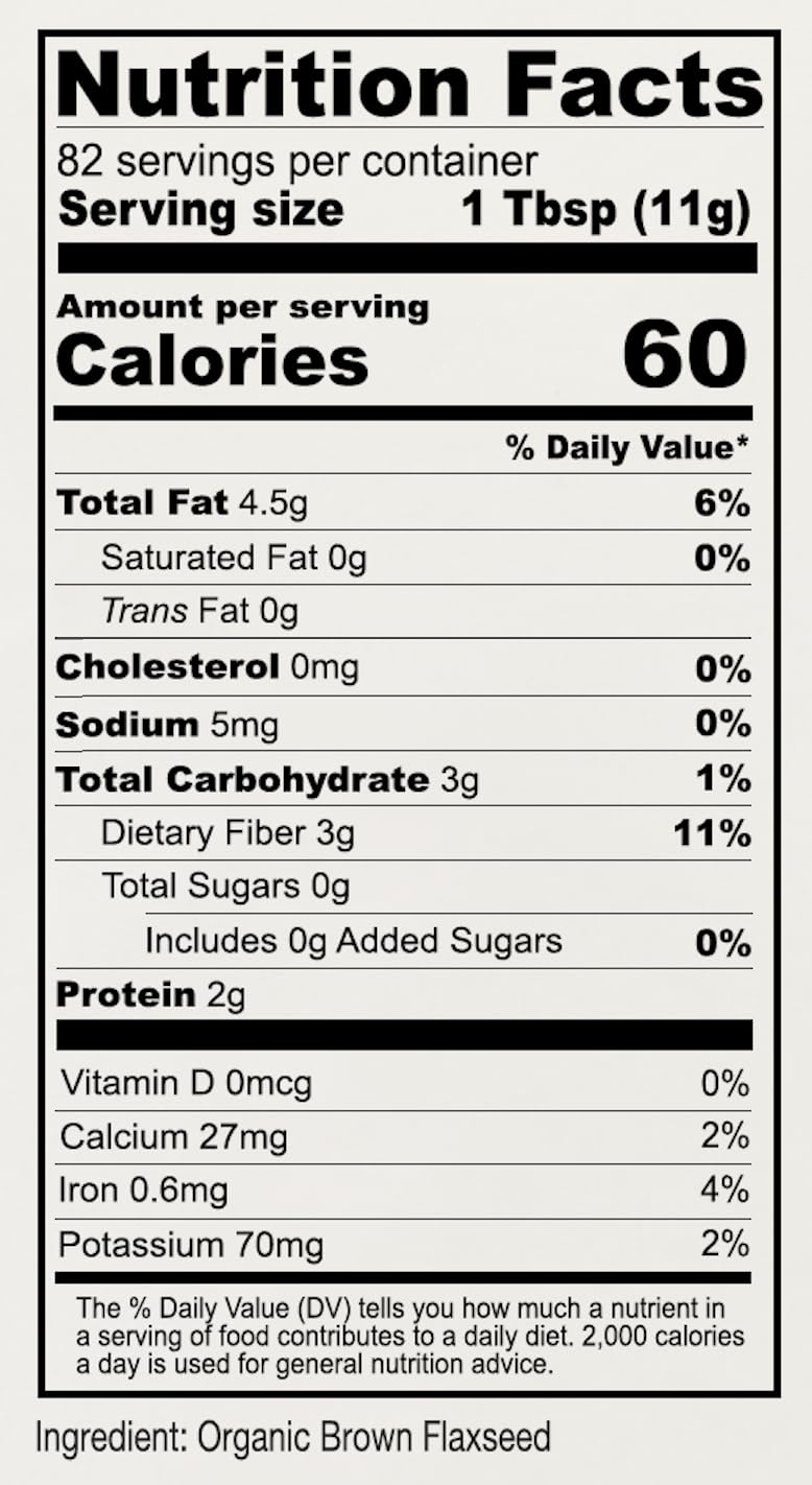 Anthony's Organic Brown Whole Flaxseed, 2 lb