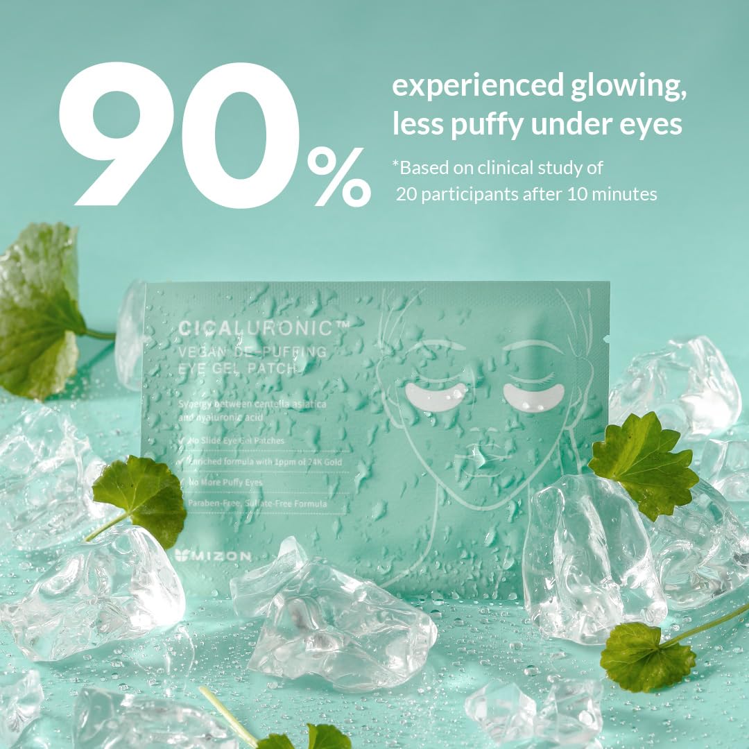 MIZON Cicaluronic Vegan De-puffing Eye Gel Patch - 21 pairs