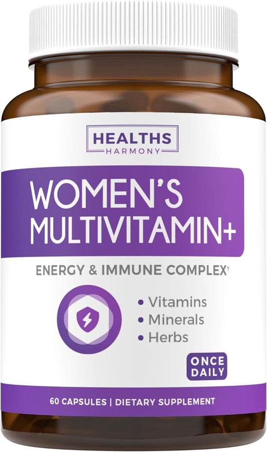 Multivitamin for Women  Daily Womens Multivitamin + Multi Mineral for Energy Boost - 60 Capsules