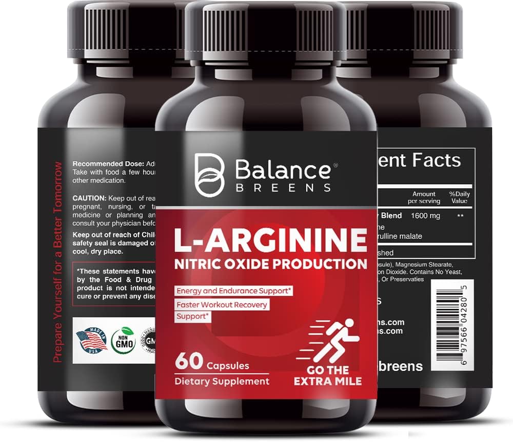 L-Arginine Nitric Oxide Booster 60 Capsules