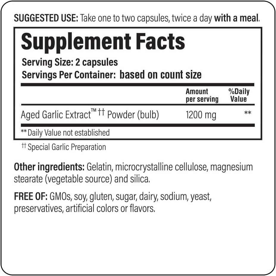 Kyolic Aged Garlic Extract Formula 200, Cardiovascular & Immune, 120 Capsules