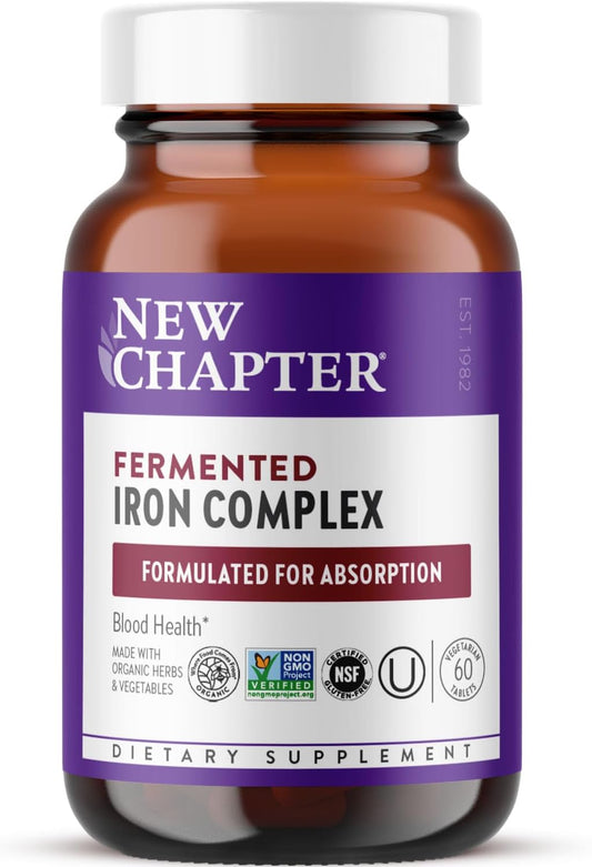 New Chapter Iron Supplement, Whole-Food Fermented - 60 count