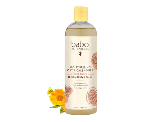 Babo Botanicals Moisturizing Oat & Calendula 2-in-1 Bubble Bath & Wash  -15 fl oz