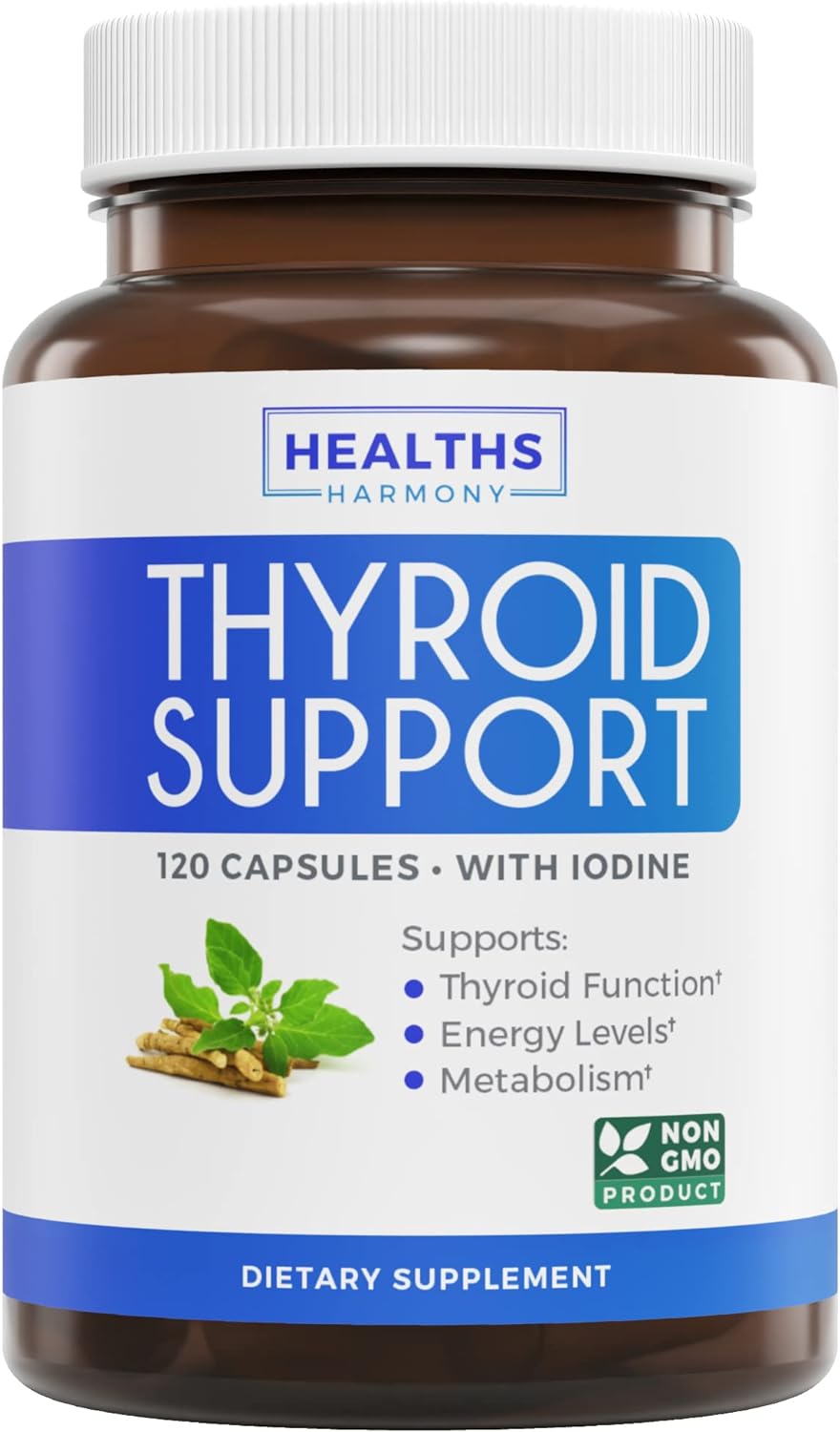 Thyroid Support with Iodine - 120 Capsules