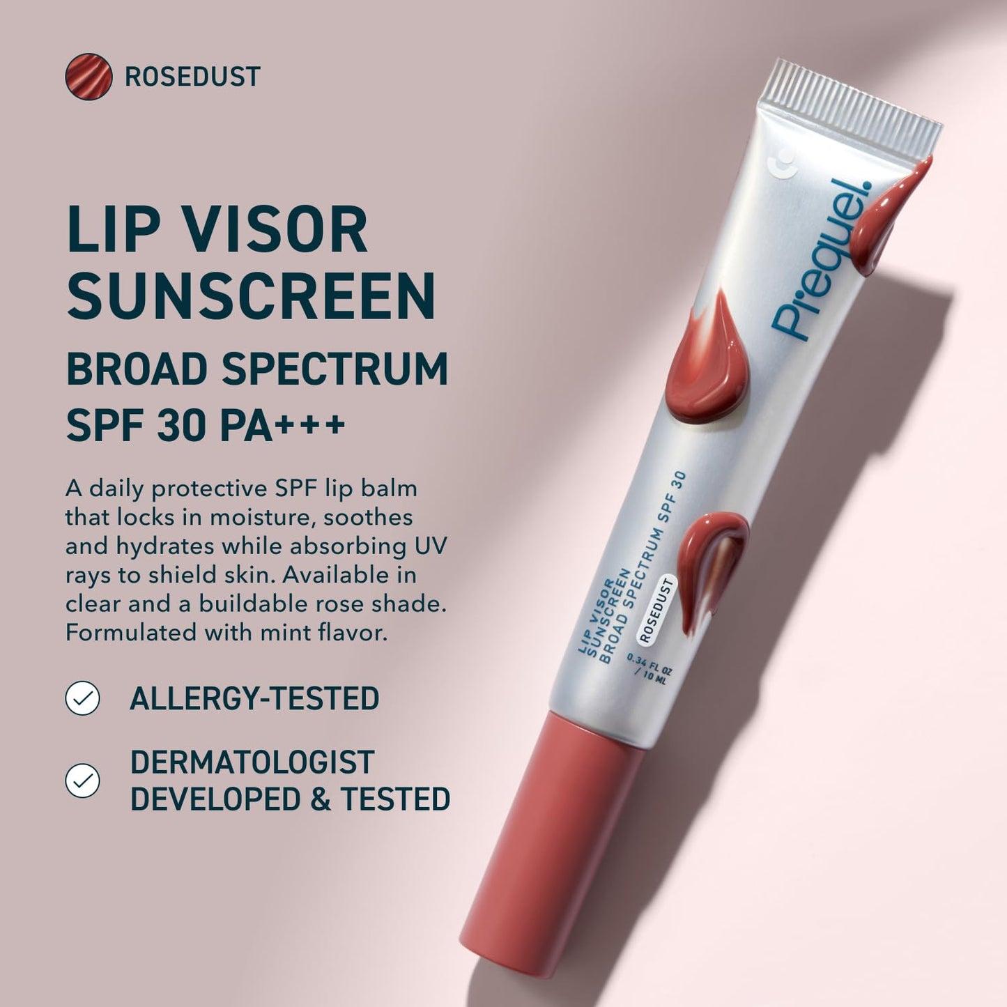 Prequel Skin Lip Visor, Tinted Lip Balm with SPF 30 PA+++  0.34 fl oz - 2 Pack