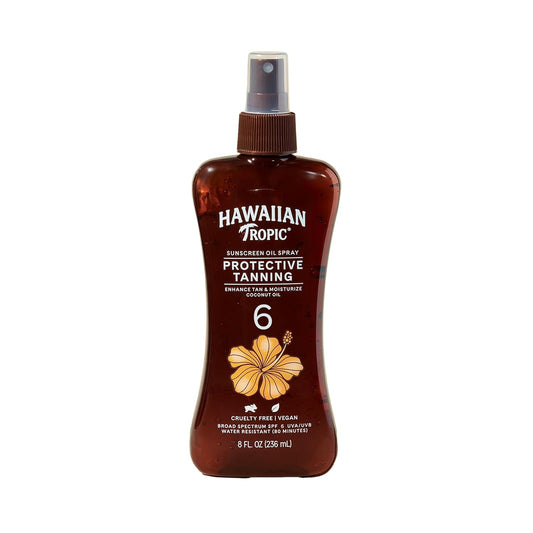 Hawaiian Tropic Island Tanning Oil Spray Sunscreen SPF 6, 8oz