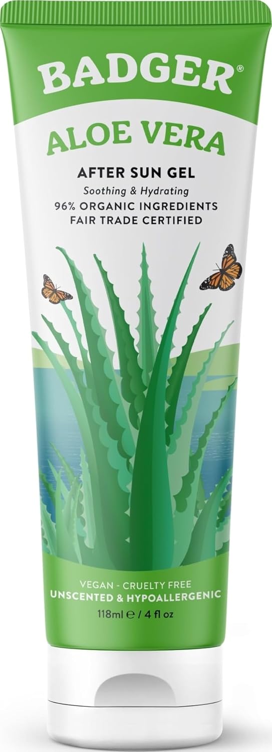 Badger Organic Aloe Vera Gel for Face & Body - 4 fl oz